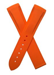 Orange rubber strap to fit Omega Speedmaster/Universe/Ocean Models with 20 mm lug width