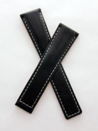20/16 mm classic black smooth genuine leather strap with white stitching to fit TAG Heuer Monza models listed. Please read clasp fitment details.