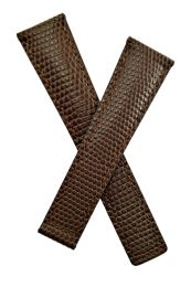 20/16 mm dark brown lizard grain genuine leather strap to fit TAG Heuer Monza models listed. Please read clasp fitment details.
