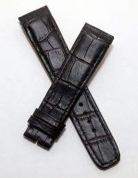 23/20 mm dark brown crocodile style genuine leather watch strap to fit Baume & Mercier Hampton Spirit 65394 models