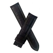 21 mm dark brown crocodile style leather strap to fit JLC Master Compressor 41.5 mm models