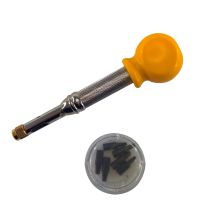 Spring-loaded leather hole punch