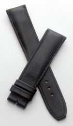 Black Classic smooth genuine leather 20/18 mm pin buckle strap with black stitching to fit TAG Heuer Carrera/Grand Carrera models with 20 mm lug width