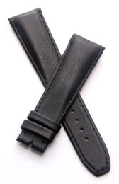 Black smooth genuine leather 22/18 mm pin buckle strap with black stitching to fit TAG Heuer Grand Carrera models with 22 mm lug width