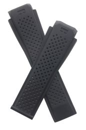 Black silicone rubber strap to fit the TAG Heuer Connected 46 smart watch, model no. SAR8A80