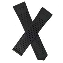 Pitch Black FKM rubber quick release watch strap to fit TAG Heuer Connected E4 42 mm smartwatch models