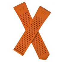 Dayglo Orange FKM rubber quick release watch strap to fit TAG Heuer Connected E4 42 mm smartwatch models