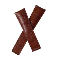 22/18 mm brown genuine leather crocodile-style deployment type strap with brown stitching to fit Carrera/Grand Carrera models listed below - please read clasp fitment notes