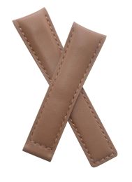22/18 mm brown smooth genuine leather strap with brown stitching to fit TAG Heuer Carrera/Grand Carrera models listed below - please see clasp fitment notes