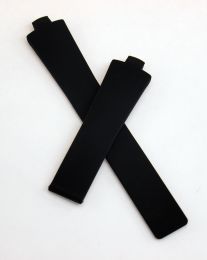 Black Silicone Rubber watch strap to fit TAG Heuer Kirium Gents watches listed below