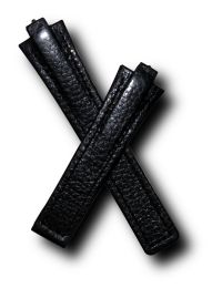 Black Buffalo Grain leather strap to fit TAG Heuer Kirium Gents watches listed below