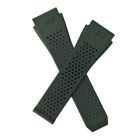 Dark Green FKM rubber quick release watch strap to fit TAG Heuer Connected E3 & E4 45 mm smartwatch models