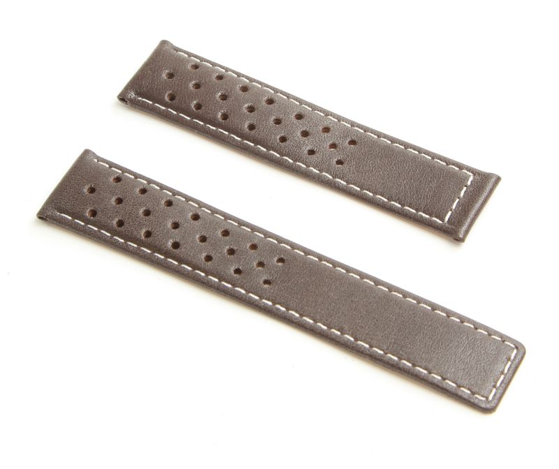 Cinturino In Vera Pelle Perforato 20mm/22mm Per TAG Heuer Carrera – Unisex - Foto 3