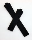 Black Silicone Rubber watch strap to fit TAG Heuer Kirium Gents watches listed below