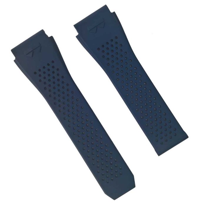Blue rubber watch strap band for TAG Heuer Connected E3 E4