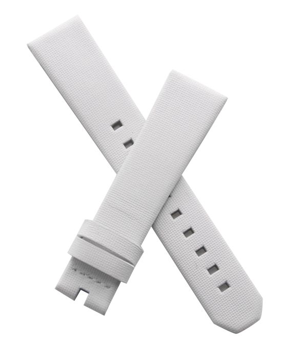 17/15 mm White genuine leather strap to fit TAG Heuer Ladies