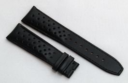 New TAG Heuer Monaco CS2111 Black Leather Strap 22mm BC0787 with Buckle 
